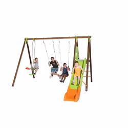 Trigano Portique Bois/Métal Techwood Premium 2,30M (3 Agrès + Pf + Tob)