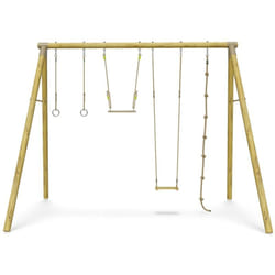 Portique oliver pour ado - bois - hors tout 11,85m² - 4 agrès - Trigano