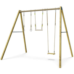 Balançoire en bois poutre métal 3 m Adulte skyler - 3 personnes