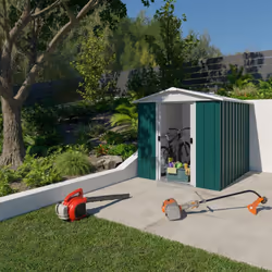 Abri de Jardin Métal Vert Yardmaster 3,8 m² : Compact, Élégant et Durable À la recherche d'une solution de rangement extérieu ...