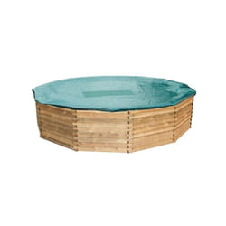 Bâche d'hivernage 'luxe' pour piscine bois ronde ø 5,9 à 6,4 m