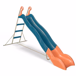Offrez a vos enfants des heures de jeu avec le toboggan LINOU bleu. Ses 2,63 m de glisse et sa structure robuste garantie 10  ...