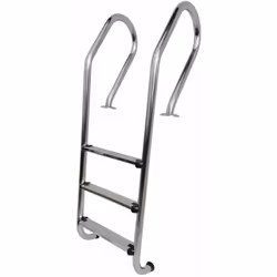 Échelle inox 3 marches pour piscine en bois - Alliez sécurité et élégance Embellissez votre piscine en bois avec notre échell ...