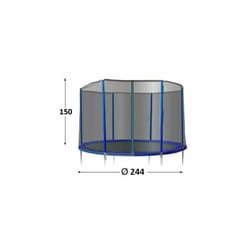 Trigano - Filet de protection pour trampoline de 2,44 m
