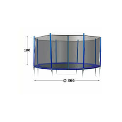 Filet de protection pour trampoline de 3,66 m