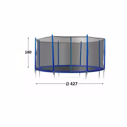 Description générale Ce filet de protection est spécialement conçu pour les trampolines de 4,27 m. Il assure la sécurité des  ...
