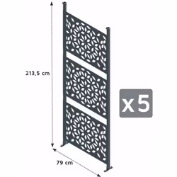 Lot de 5 claustras pour carport Libeccio - Une protection élégante et efficace Ajoutez une touche esthétique et fonctionnelle ...
