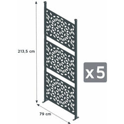 Lot de 5 claustras pour carport Libeccio