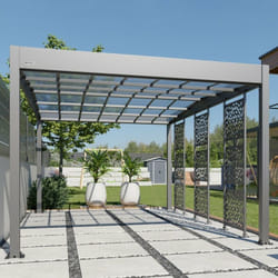 Trigano - Carport aluminium libeccio + 3 claustras - 16 m²