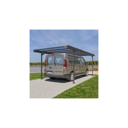 Trigano - Carport simple xl 310x579 cm en métal et aluminium anthracite - alize