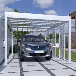 Transformez votre Extérieur avec le Carport Blanc Trigano LIBECCIO - Design et Résistance Offrez à votre véhicule la protecti ...