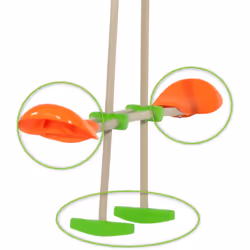 Sièges Ergonomiques orange TRIGANO pour Face à Face avec pieds vert Au fil des ans, les sièges et les pieds de votre balançoi ...