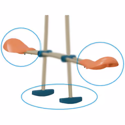 Sièges Ergonomiques corail TRIGANO pour Face à Face avec pieds bleu Au fil des ans, les sièges et les pieds de votre balançoi ...