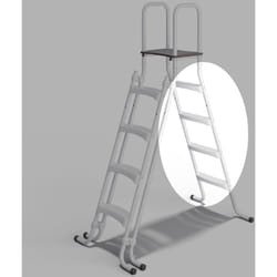 Lot de 4 échelons Blancs d'échelle de piscine + visserie