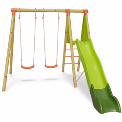 Portique en Bois LUMI Trigano avec Toboggan Découvrez le portique en bois MILU Trigano , véritable paradis des jeux pour vos ...
