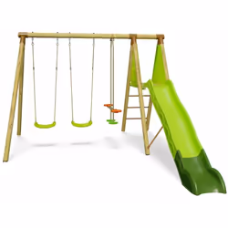 Description générale Offrez à vos enfants une expérience de jeu adaptée à tous les âges avec le portique en bois Topwood AZUK ...