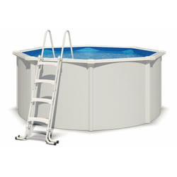 Piscine hors sol acier ronde ø 3,65 x 1,32 m blanche saphir