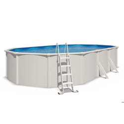 Piscine hors sol acier ovale 760 x 455 x 132 m blanche SAPHIR
