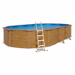 Description générale Offrez-vous la piscine ovale CANYON, dimensions idéales de 7,60 x 4,55 x 1,20 m, pour transformer votre  ...
