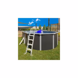Description générale Transformez votre espace extérieur avec la piscine ovale VARUNA, mesurant 4,90 x 3,65 x 1,32 m. Son desi ...