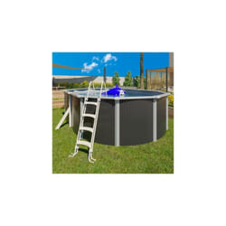 Trigano - Piscine hors sol acier ovale 4,90 x 3,65 x 1,32 m anthracite varuna