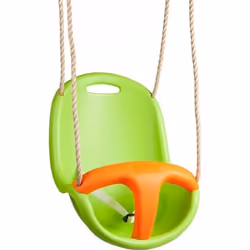 Siege bebe vert et orange BABYK - pour portique 1,90 a 2,50m - TRIGANO