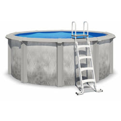 Piscine hors sol acier et résine ronde ø 3,65 x 1,32 m gris dégradé liberty