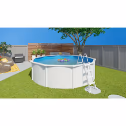 Avec les amis ou en famille profiter de moments de détente ou de loisirs grâce à la piscine SAPHIR PI8710-1 hors-sol de TRIGA ...