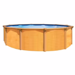 Kit Piscine hors sol acier TRIGANO Osmose - 495 x 132 cm - Ronde (Livrée avec un filtre à sable un tapis de sol et une échell ...