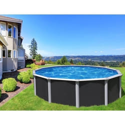 Kit Piscine hors sol acier TRIGANO Osmose - 395 x 132 cm - Ronde (Livrée avec kit filtration tapis de sol et échelle de sécurité)