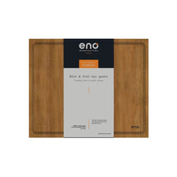 Eno PADBG53 planche à découper pour cuisine Rectangulaire Bois Acier inoxydable, Bois