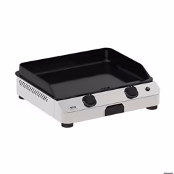 Plancha gaz ENO Fusion 60 Inox 2 brûleurs à poser, 57x39 cm