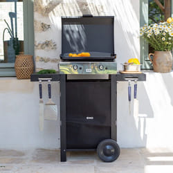 Plancha à gaz sur chariot - Combo ENO Initial 50 Inox
