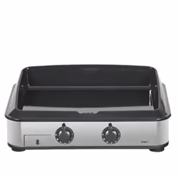 Plancha gaz 2 feux Enosign 65 fonte émaillée, inox marin ENO référence 570232010701Type de produit : Plancha Gaz 2 feux Descr ...