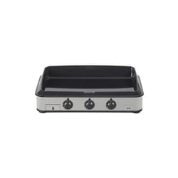 Plancha gaz ENO 80 cm Inox 3 brûleurs à poser, 69x40 cm