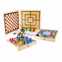 JEUJURA Coffret En Bois 100 Jeux, unisexe, Bois, Multicolore, 01-01-2018, Chine, CE,EN71