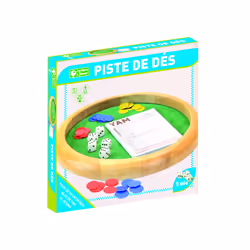 JEUJURA PISTE DE DES EN BOIS - 35 CM