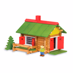 JEUJURA Mon Chalet En Bois - 100 Pieces, 5 an(s), Bois, 100 pièce(s), 1,07 kg