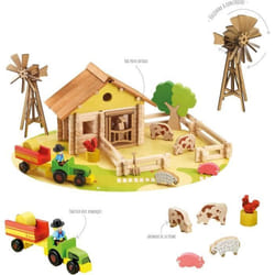 JEUJURA MA FERME EN BOIS - 145 PIECES