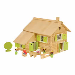 JEUJURA Maison En Rondins - 240 Pieces, 5 an(s), Bois, 240 pièce(s), 2,82 kg