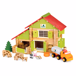 JEUJURA Chalet A Comte Avec Camion - 180 P, 5 an(s), Bois, 180 pièce(s), 2,16 kg