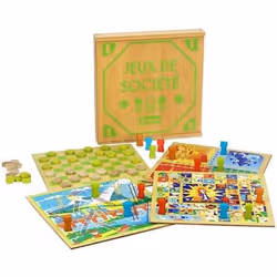 JEUJURA COFFRET DE JEUX - PLATEAUX EN BOIS, France, CE EN71, 255 mm, 43 mm, 255 mm