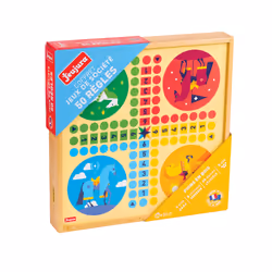 JEUJURA Coffret De Jeux Bois - 50 Regles