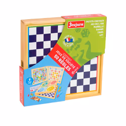 JEUJURA Coffret De Jeux Bois - 50 Regles