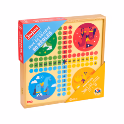 JEUJURA Coffret De Jeux Bois - 80 Regles