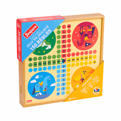 JEUJURA Coffret De Jeux Bois - 150 Regles