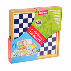 JEUJURA Coffret De Jeux Bois - 150 Regles