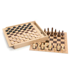 JEUJURA Coffret Bois Dames Et D'Echecs
