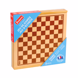 JEUJURA Coffret Bois Dames Et D'Echecs