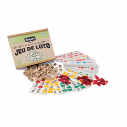JEUJURA Jeu De Loto - Coffret En Bois, unisexe, Bois, Multicolore, 01-01-2018, France, CE,EN71